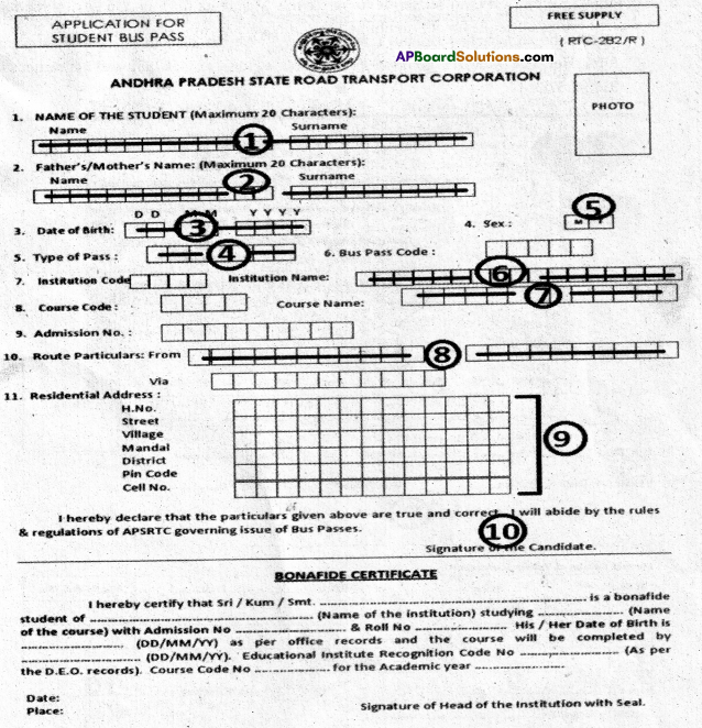 AP Inter 2nd Year English Grammar Completing a Form 25