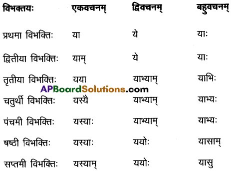 AP Inter 2nd Year Sanskrit Grammar शब्दरूपाणि 15