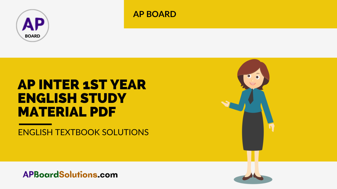 AP Inter 1st Year English Study Material Pdf | Intermediate 1st Year English Textbook Solutions