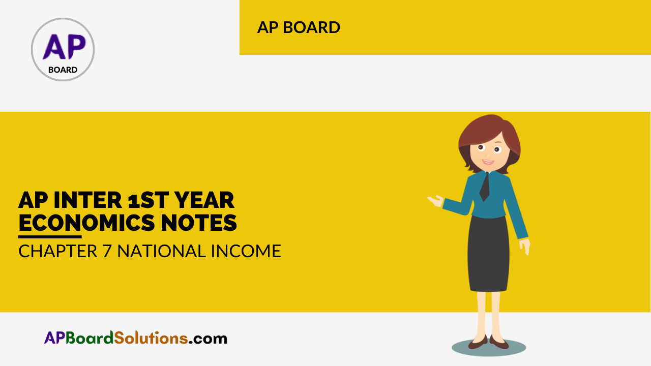 AP Inter 1st Year Economics Notes Chapter 7 National Income