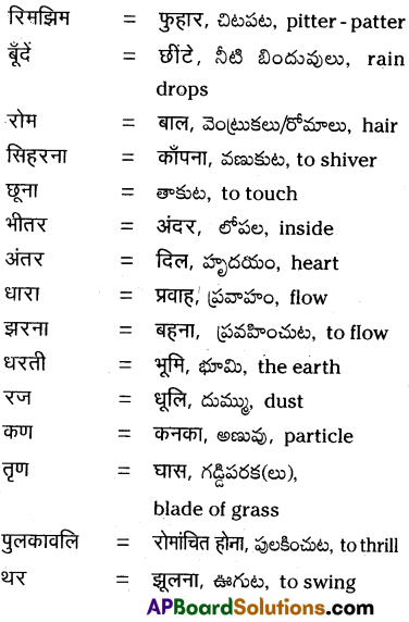 TS 10th Class Hindi Guide 1st Lesson बरसते बादल 3