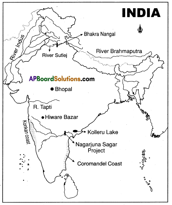 TS 10th Class Social Important Questions 5th Lesson Indian Rivers and Water Resources 10