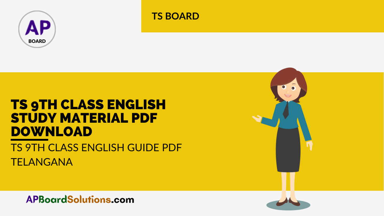 TS 9th Class English Study Material Pdf Download | TS 9th Class English Guide Pdf Telangana