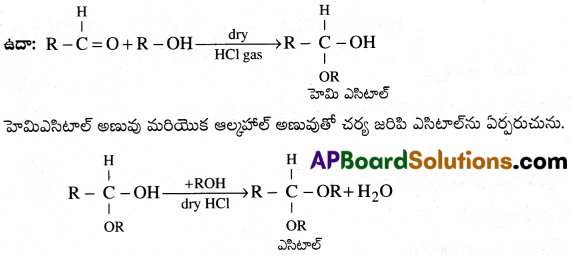 AP Inter 2nd Year Chemistry Important Questions Chapter 12(b) ఆల్డిహైడ్స్, కీటోన్స్ మరియు కార్బాక్సిలిక్ యాసిడ్స్ 24