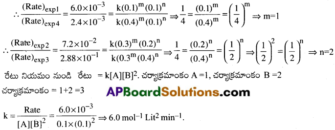AP Inter 2nd Year Chemistry Important Questions Chapter 3(b) రసాయన గతికశాస్త్రం 65
