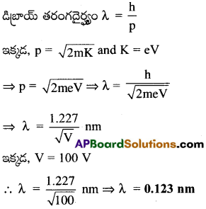 AP Inter 2nd Year Physics Important Questions Chapter 12 వికిరణం, ద్రవ్యాల ద్వంద్వ స్వభావం 13