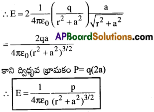 AP Inter 2nd Year Physics Important Questions Chapter 4 విద్యుత్ ఆవేశాలు, క్షేత్రాలు 11