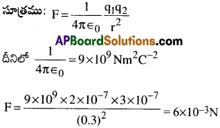 AP Inter 2nd Year Physics Important Questions Chapter 4 విద్యుత్ ఆవేశాలు, క్షేత్రాలు 30