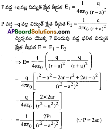 AP Inter 2nd Year Physics Important Questions Chapter 4 విద్యుత్ ఆవేశాలు, క్షేత్రాలు 7