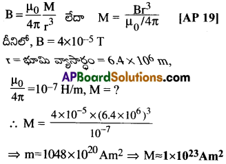 AP Inter 2nd Year Physics Important Questions Chapter 8 అయస్కాంతత్వం-ద్రవ్యం 24
