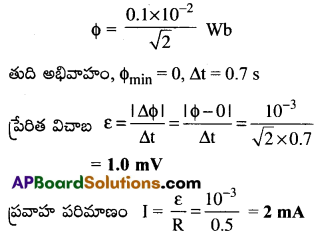 AP Inter 2nd Year Physics Important Questions Chapter 9 విద్యుదయస్కాంత ప్రేరణ 6