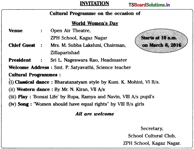 TS 8th Class English Important Questions 7th Lesson Women Empowerment 2