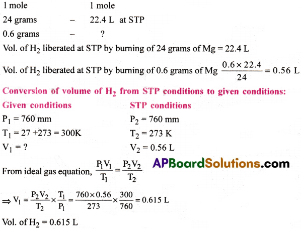 AP Inter 1st Year Chemistry Important Questions Chapter 5 Stoichiometry 18