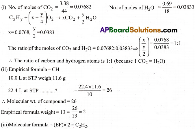 AP Inter 1st Year Chemistry Important Questions Chapter 5 Stoichiometry 26