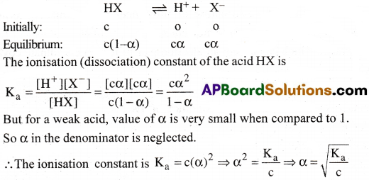 AP Inter 1st Year Chemistry Important Questions Chapter 7 Chemical Equilibrium and Acids-Bases 36