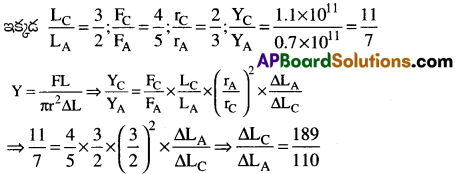 AP Inter 1st Year Physics Important Questions Chapter 10 ఘనపదార్ధాల యాంత్రిక ధర్మాలు 10