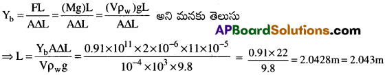 AP Inter 1st Year Physics Important Questions Chapter 10 ఘనపదార్ధాల యాంత్రిక ధర్మాలు 11