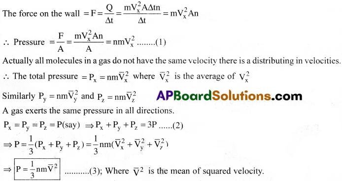 AP Inter 1st Year Physics Important Questions Chapter 14 Kinetic Theory 15