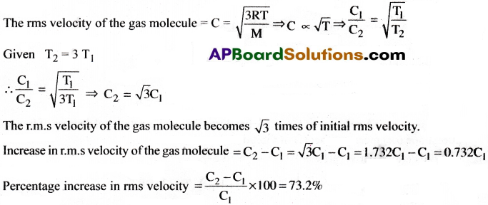 AP Inter 1st Year Physics Important Questions Chapter 14 Kinetic Theory 2