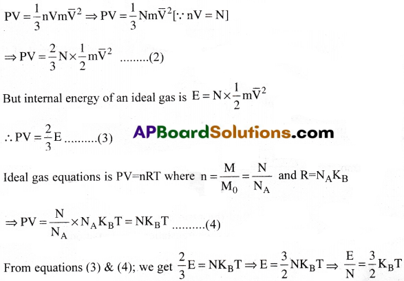 AP Inter 1st Year Physics Important Questions Chapter 14 Kinetic Theory 7