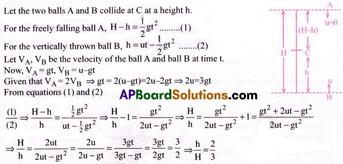 AP Inter 1st Year Physics Important Questions Chapter 3 Motion in a Straight Line 17