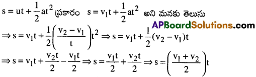 AP Inter 1st Year Physics Important Questions Chapter 3 సరళరేఖాత్మక గమనం 6