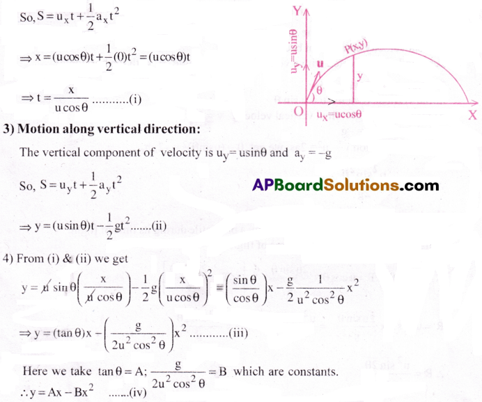 AP Inter 1st Year Physics Important Questions Chapter 4 Motion in a Plane 12