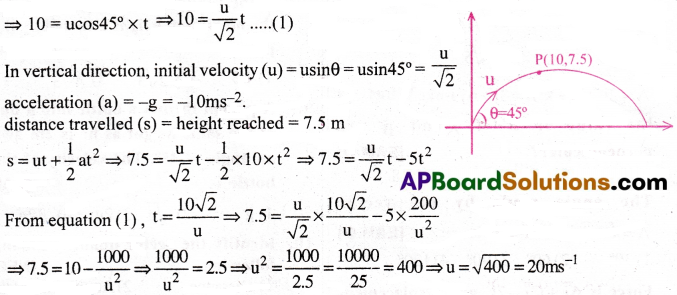 AP Inter 1st Year Physics Important Questions Chapter 4 Motion in a Plane 31