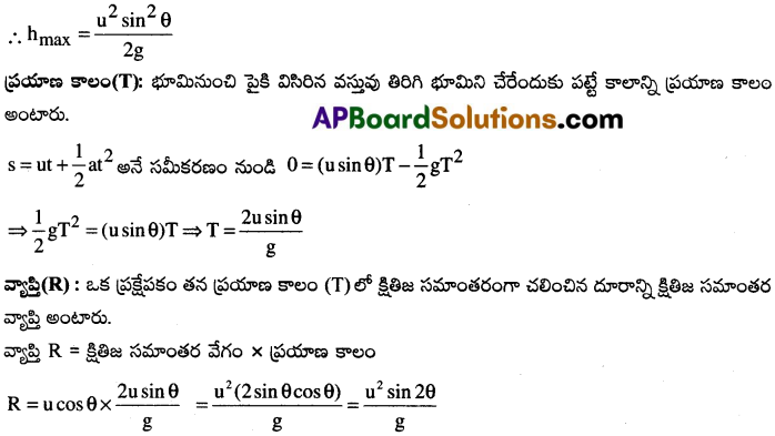 AP Inter 1st Year Physics Important Questions Chapter 4 సమతలంలో చలనం 16