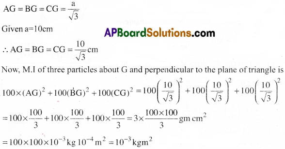AP Inter 1st Year Physics Important Questions Chapter 7 Systems of Particles and Rotational Motion 24