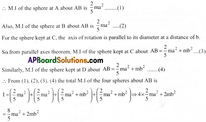 AP Inter 1st Year Physics Important Questions Chapter 7 Systems of Particles and Rotational Motion 28