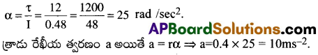 AP Inter 1st Year Physics Important Questions Chapter 7 కణాల వ్యవస్థలు, భ్రమణ గమనం 21