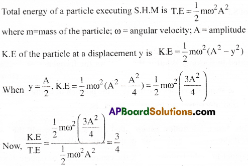AP Inter 1st Year Physics Important Questions Chapter 8 Oscillations 1