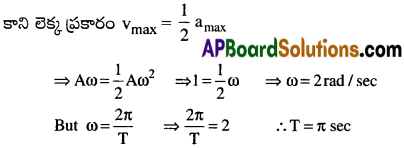 AP Inter 1st Year Physics Important Questions Chapter 8 డోలనాలు 19