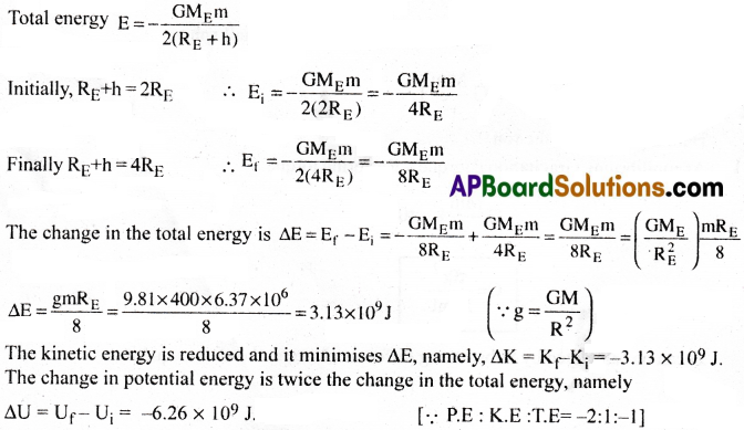 AP Inter 1st Year Physics Important Questions Chapter 9 Gravitation 19