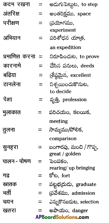 TS 9th Class Hindi Guide 11th Lesson सुनीता विलियम्स 1