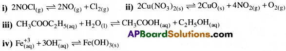 AP Inter 1st Year Chemistry Important Questions Chapter 7 రసాయనిక సమతాస్థితి, అమ్లాలు – క్షారాలు 16