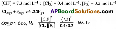AP Inter 1st Year Chemistry Important Questions Chapter 7 రసాయనిక సమతాస్థితి, అమ్లాలు – క్షారాలు 37