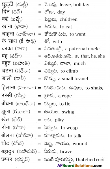 TS 6th Class Hindi Guide 10th Lesson चुक्की और जब्बार 10