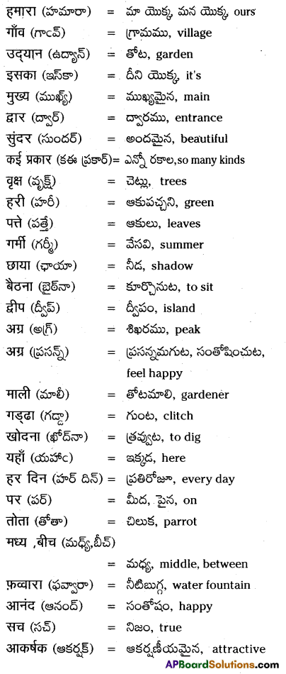 TS 6th Class Hindi Guide 11th Lesson उद्यान 16