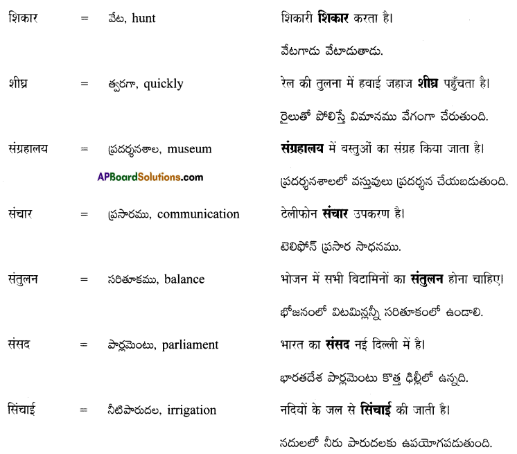 TS 8th Class Hindi रचना शब्दकोश 13
