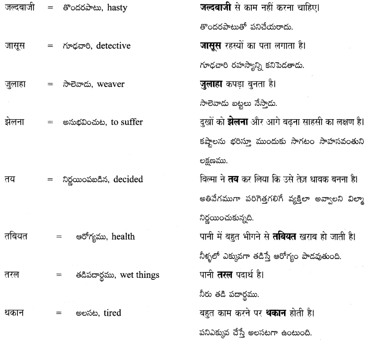 TS 8th Class Hindi रचना शब्दकोश 5