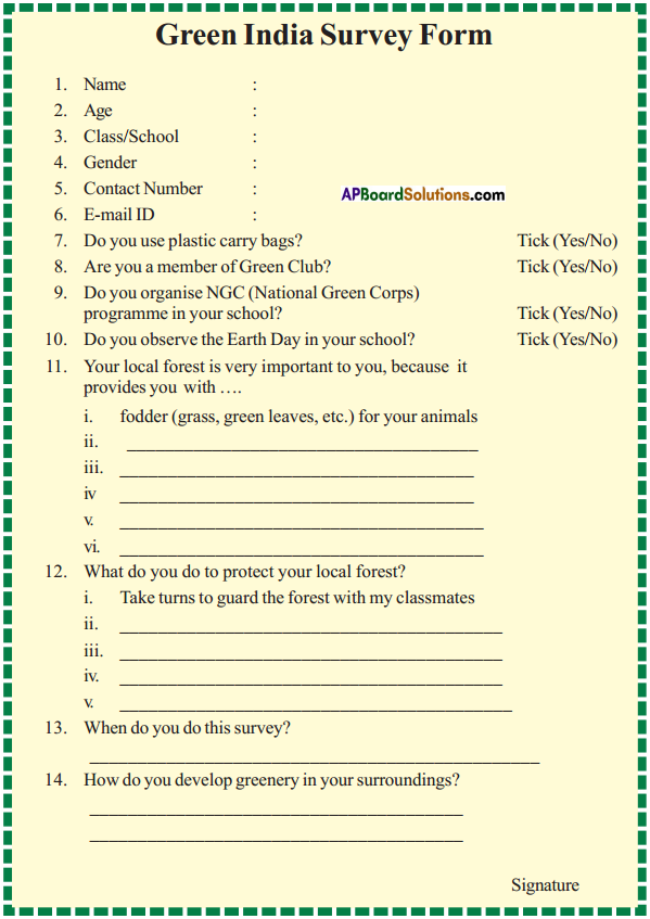 TS 6th Class English Guide 5A Plant a Tree 7